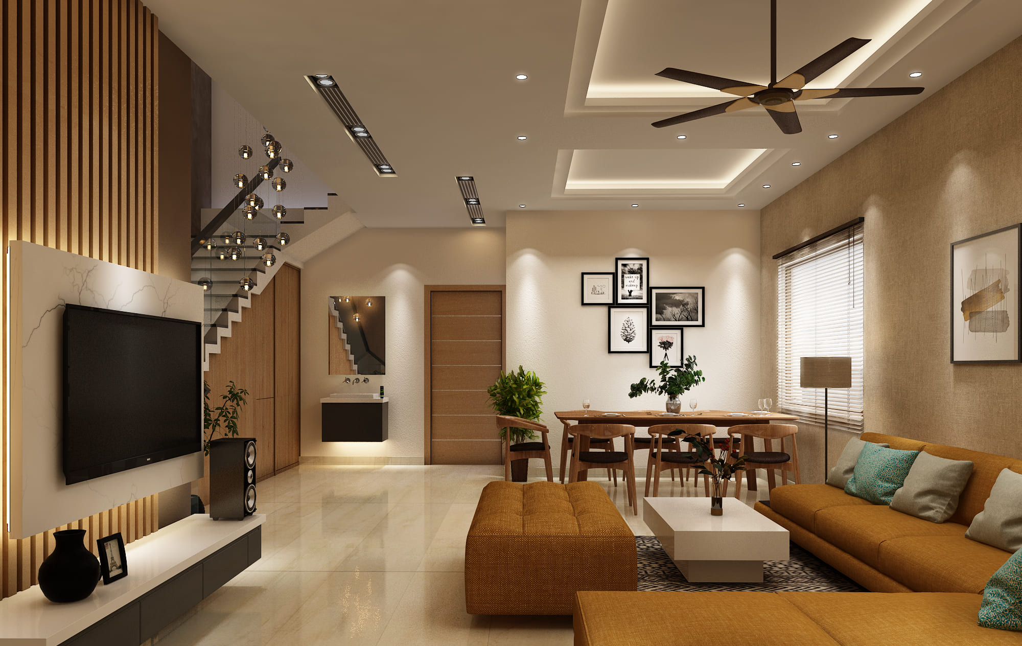 Living and dining interior